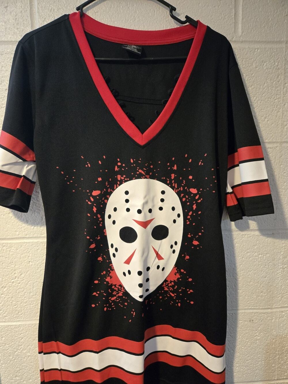 Womens Friday The 13th Voorhees Jersey Shirt Size L